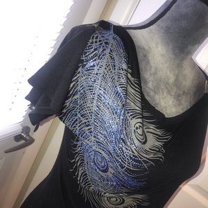 Asymmetrical black shirt